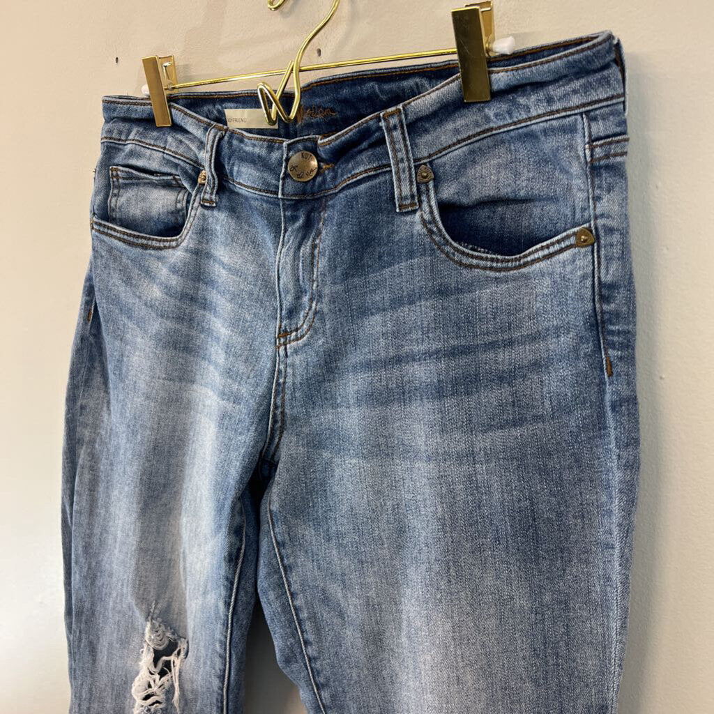 Kut Medium Wash Distressed Boyfriend Jeans 8