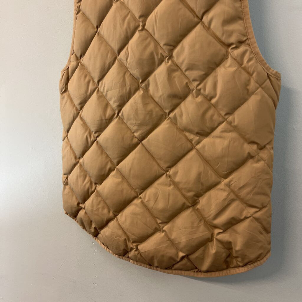 J Crew Brown Quilted Zip Up Puffer Vest Small