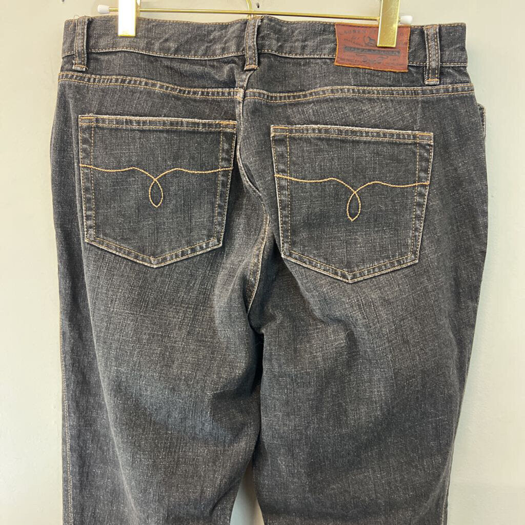 Ralph Lauren Dark Wash Embellished Button Side Flare Jeans 10