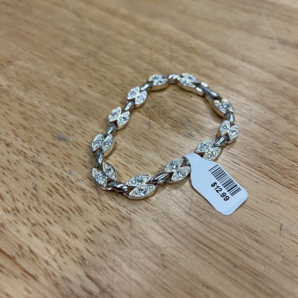 Vintage Napier Silver/ Rhinestone Bracelet