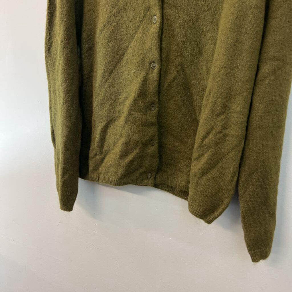 H&M Green Knit Cardigan Sweater Medium
