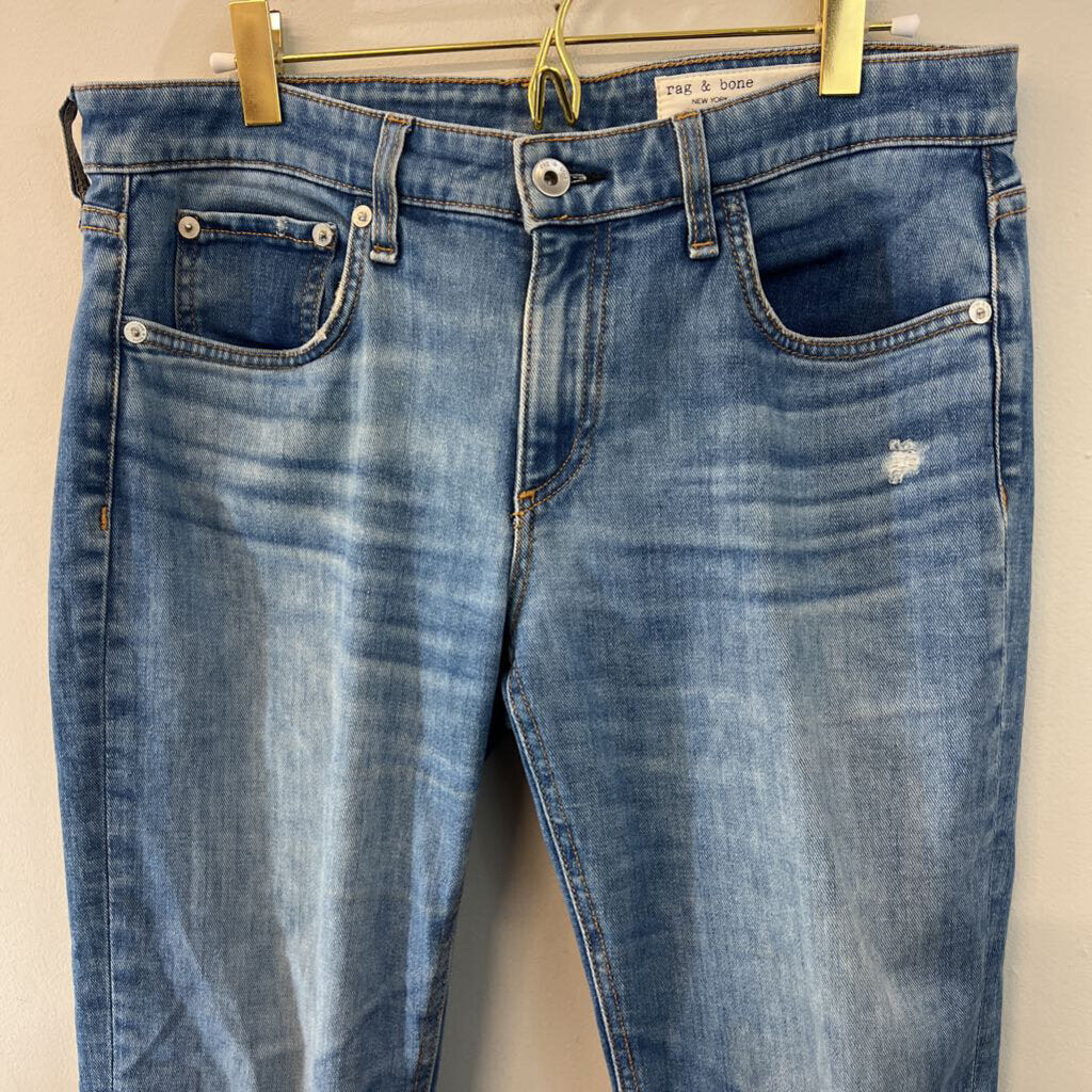 Rag and Bone Light Wash Ore Low Rise Slim Boyfriend Jeans 27
