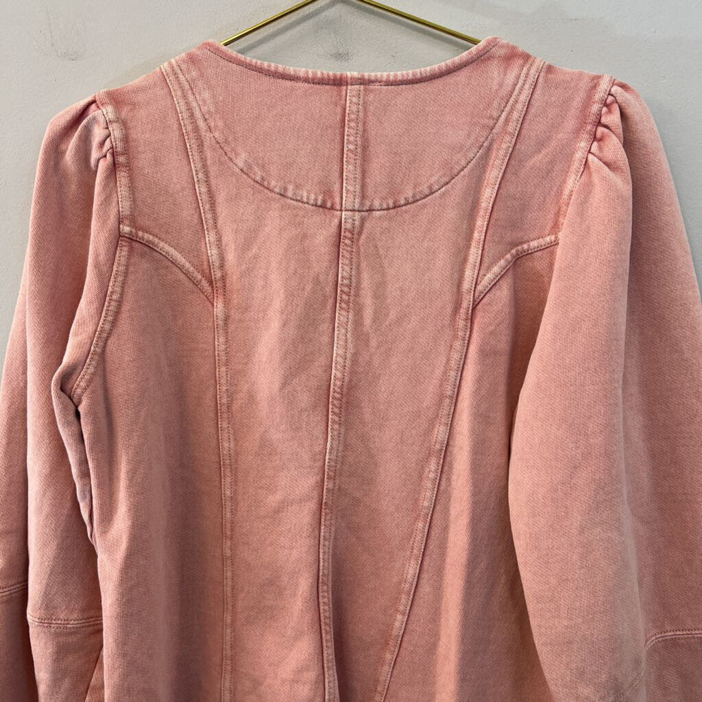 Maeve Pink Long Sleeve Sweatshirt Top Large
