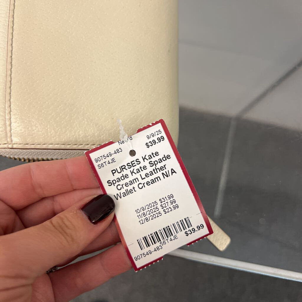 Kate Spade Cream Leather Wallet