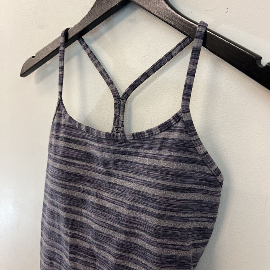 Lululemon Grey Striped Athletic Tank Top 6