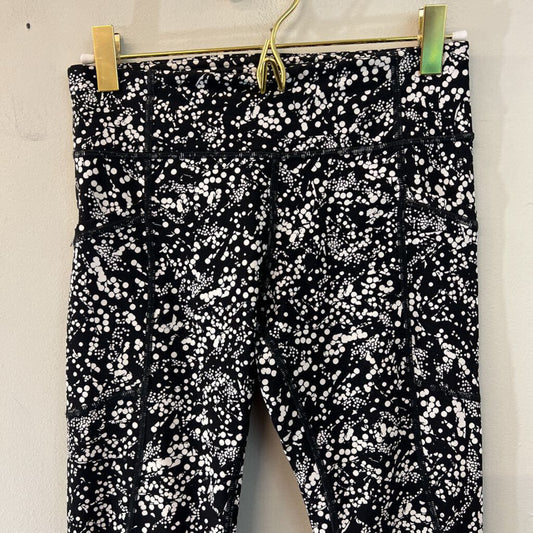 Lululemon Black/ White Print Cropped Leggings 4