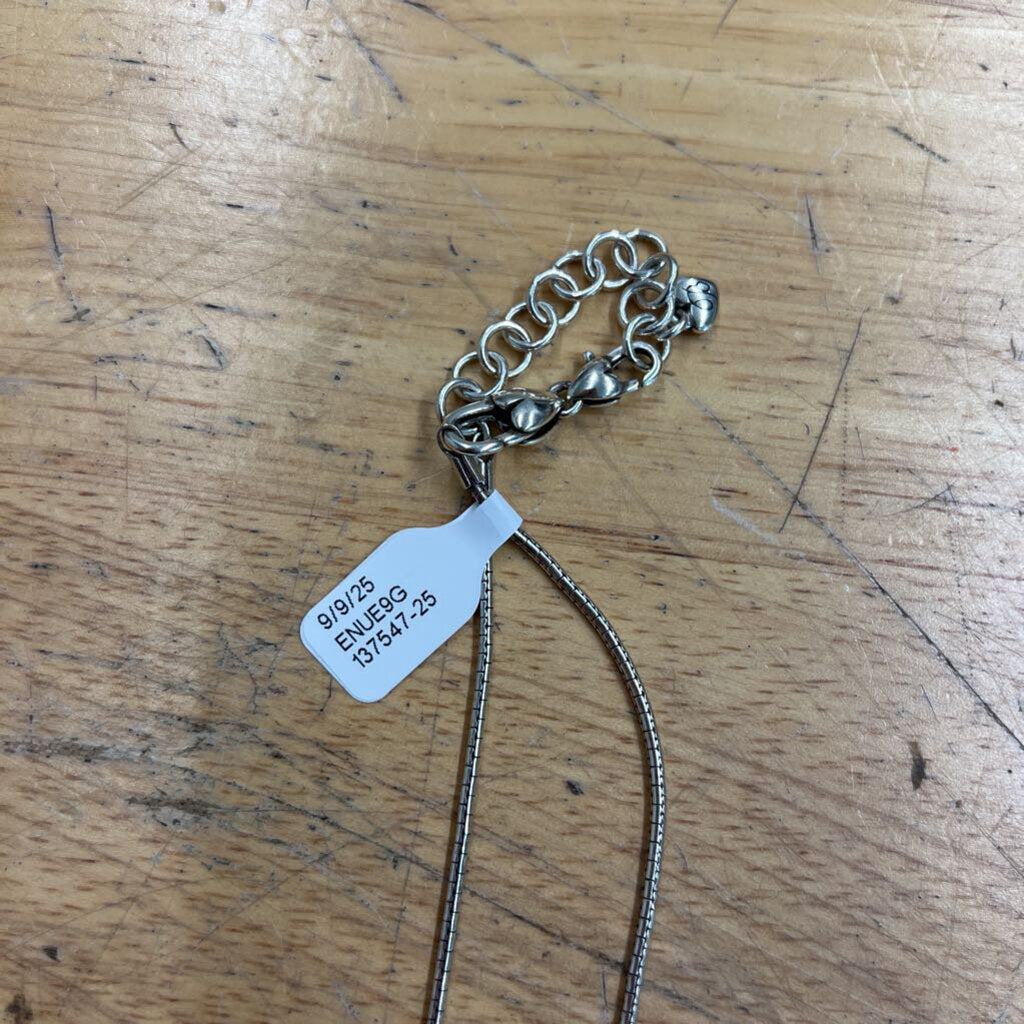 Brighton Silver Long Reversible Pendant Necklace