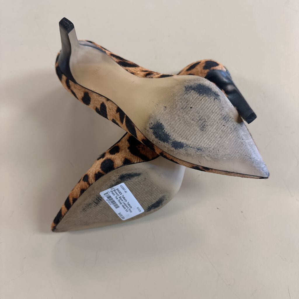 Talbots Brown/ Black Leopard Print Point Toe Pump Heels 6.5