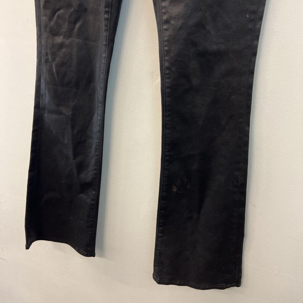 L'Agence Black Coated Denim Bootcut Jeans 25
