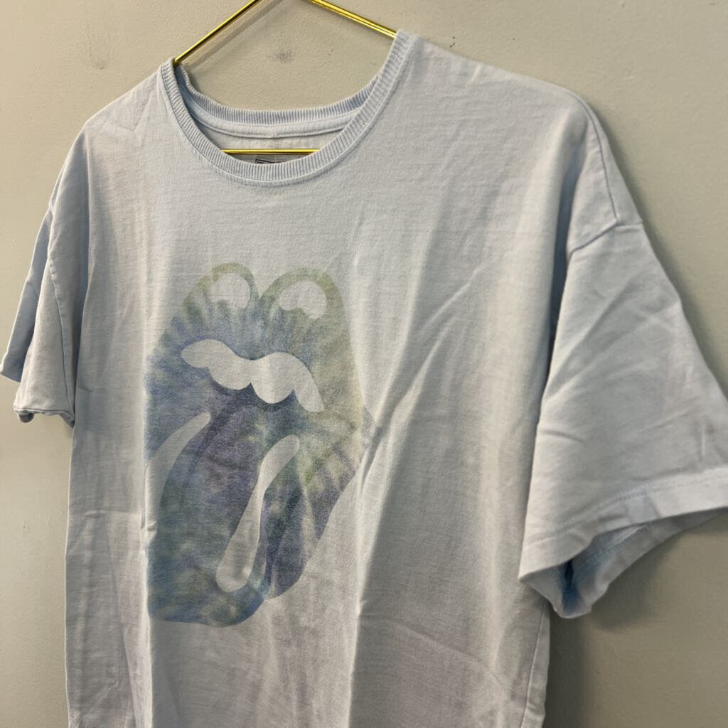 Blue Rolling Stones Short Sleeve Graphic Tee Medium