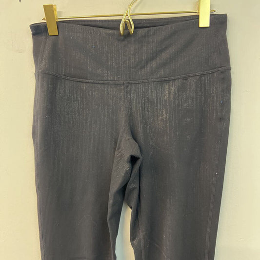 Athleta Black Sheen Cropped Leggings Small