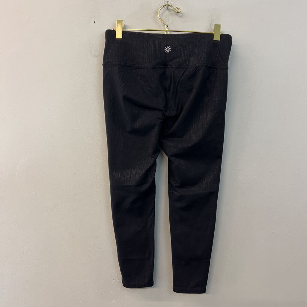 Athleta Black Sheen Cropped Leggings Small