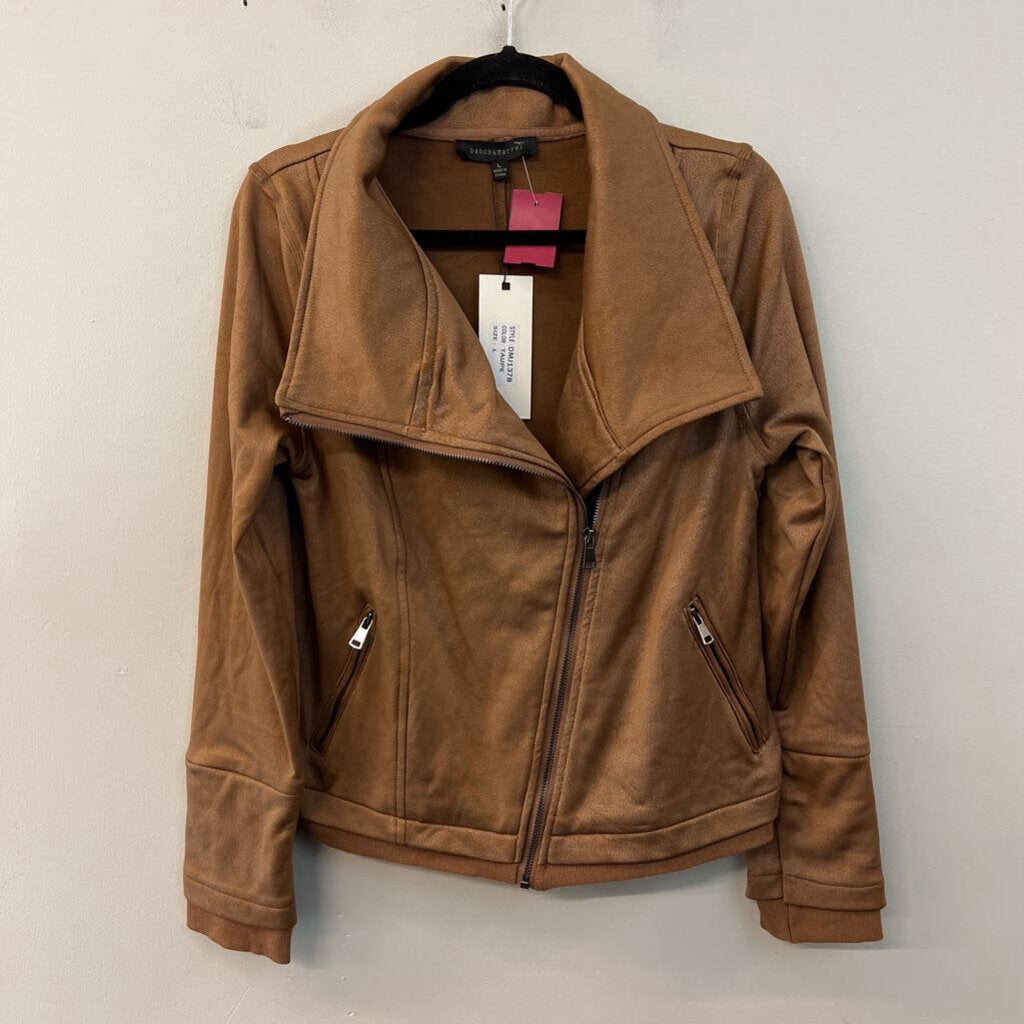 Dance and Marvel Brown Moto Jacket Large