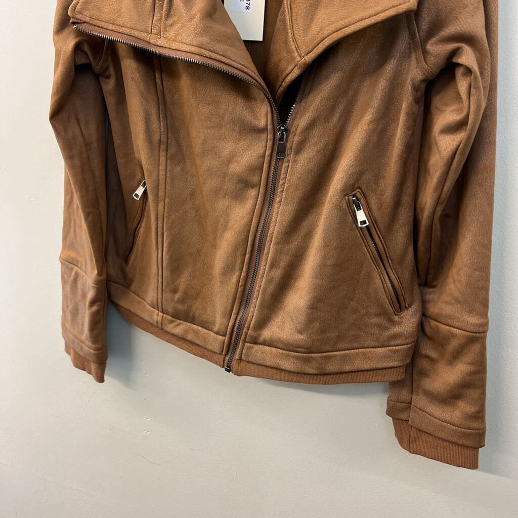 Dance and Marvel Brown Moto Jacket Large