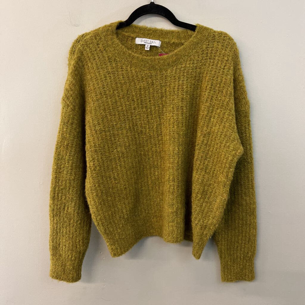 Sweet Rain Green Knit Long Sleeve Sweater Medium