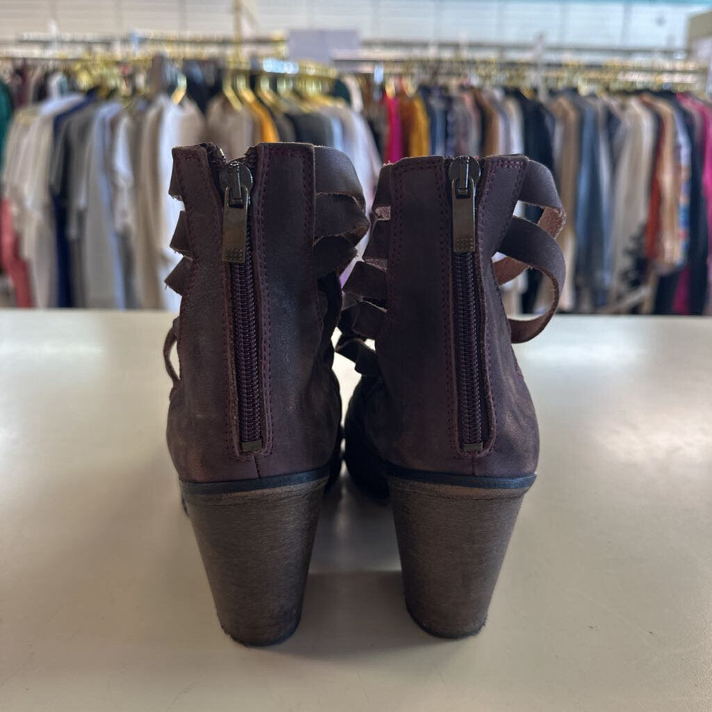 Free People Brown Hybrid Heel Ankle Boots 41