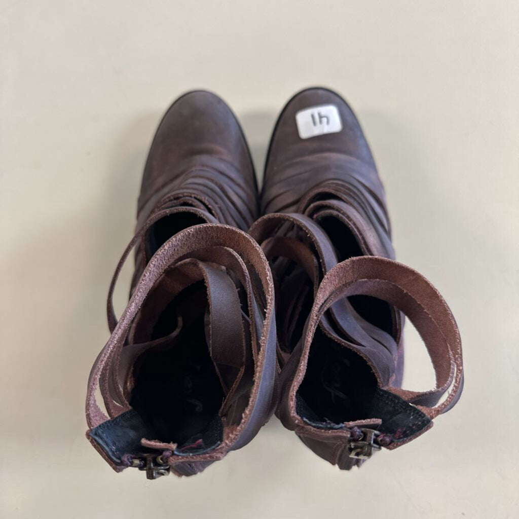 Free People Brown Hybrid Heel Ankle Boots 41