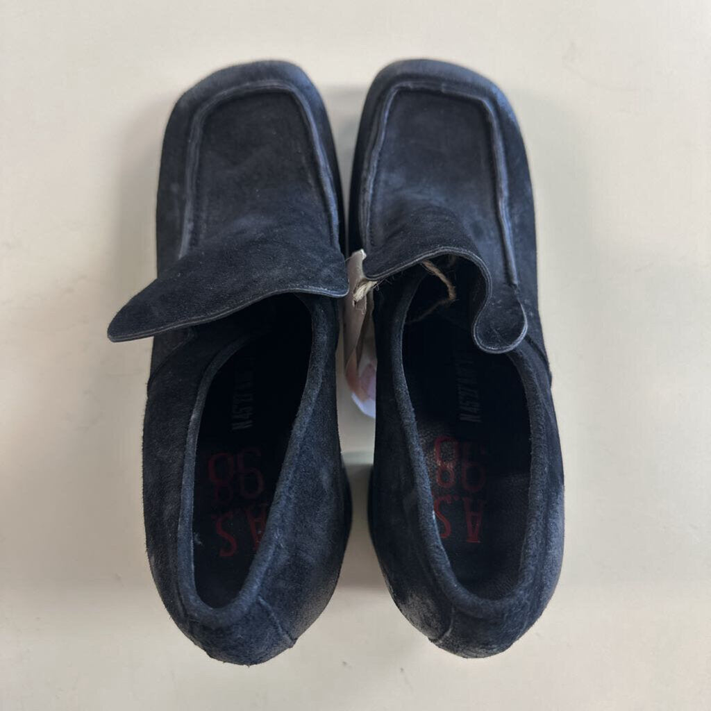 A.S. 98 Black Suede Heeled Shoes 38