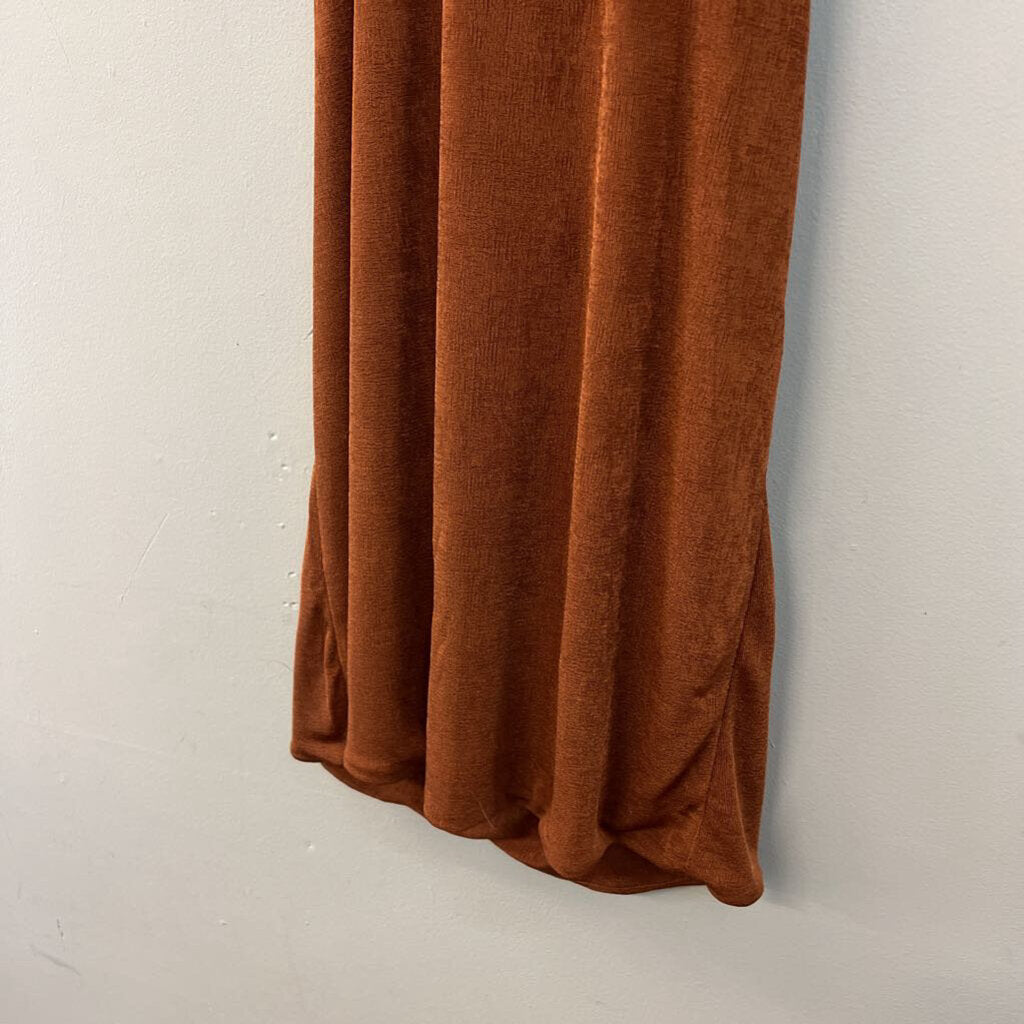 With Jean Rust Brown Halter Neck Mini Dress Medium