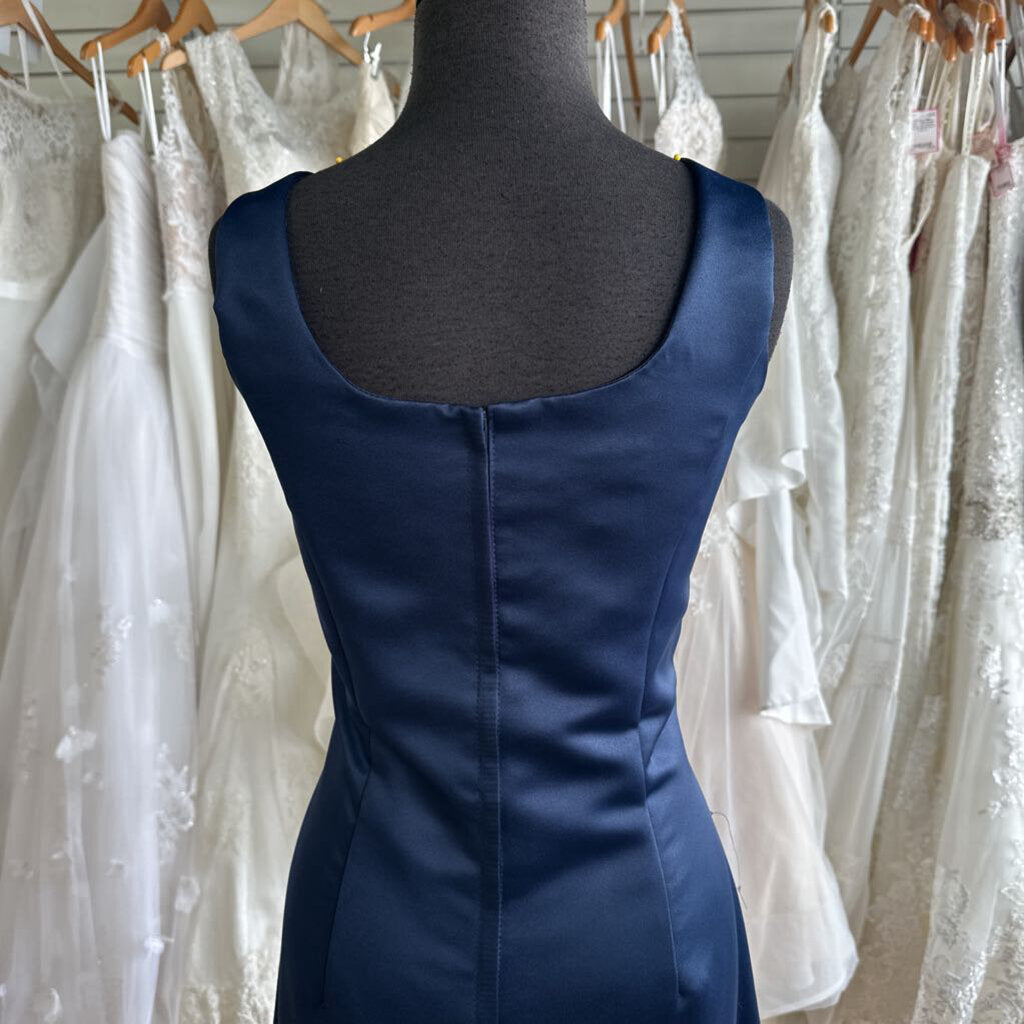 Scott McClintock Satin Square Neck Long Dress 14
