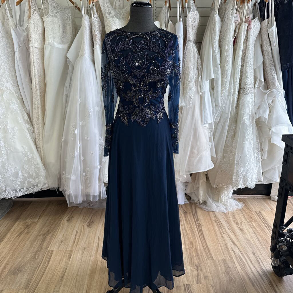 Xscape Beaded Top Long Sleeve Dress 18