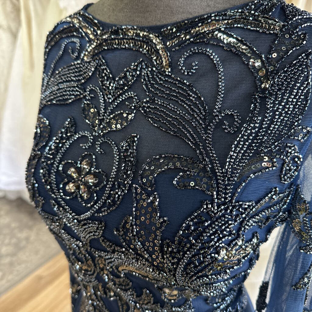 Xscape Beaded Top Long Sleeve Dress 18