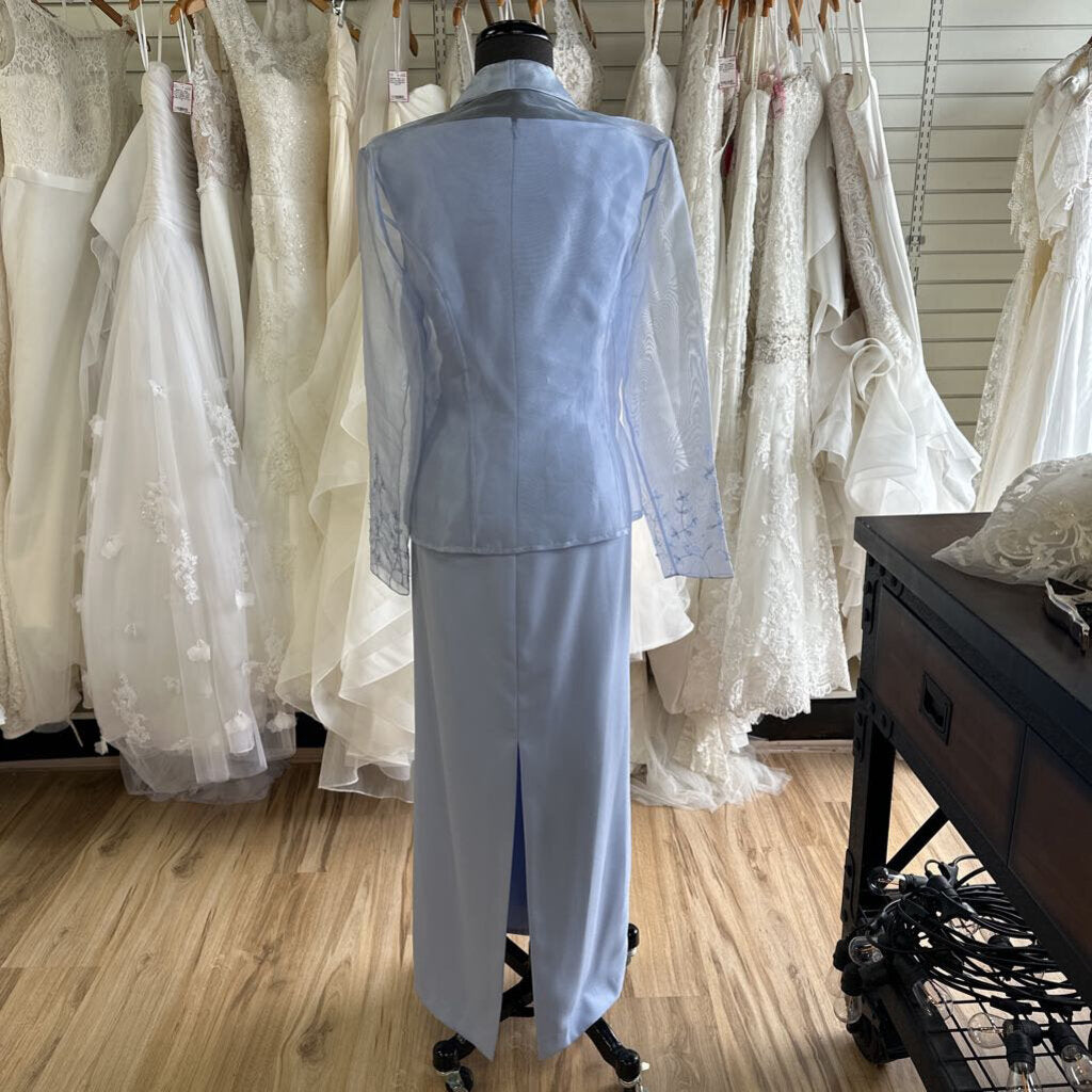 Michaelangelo Square Neck Long Dress With Jacket 12