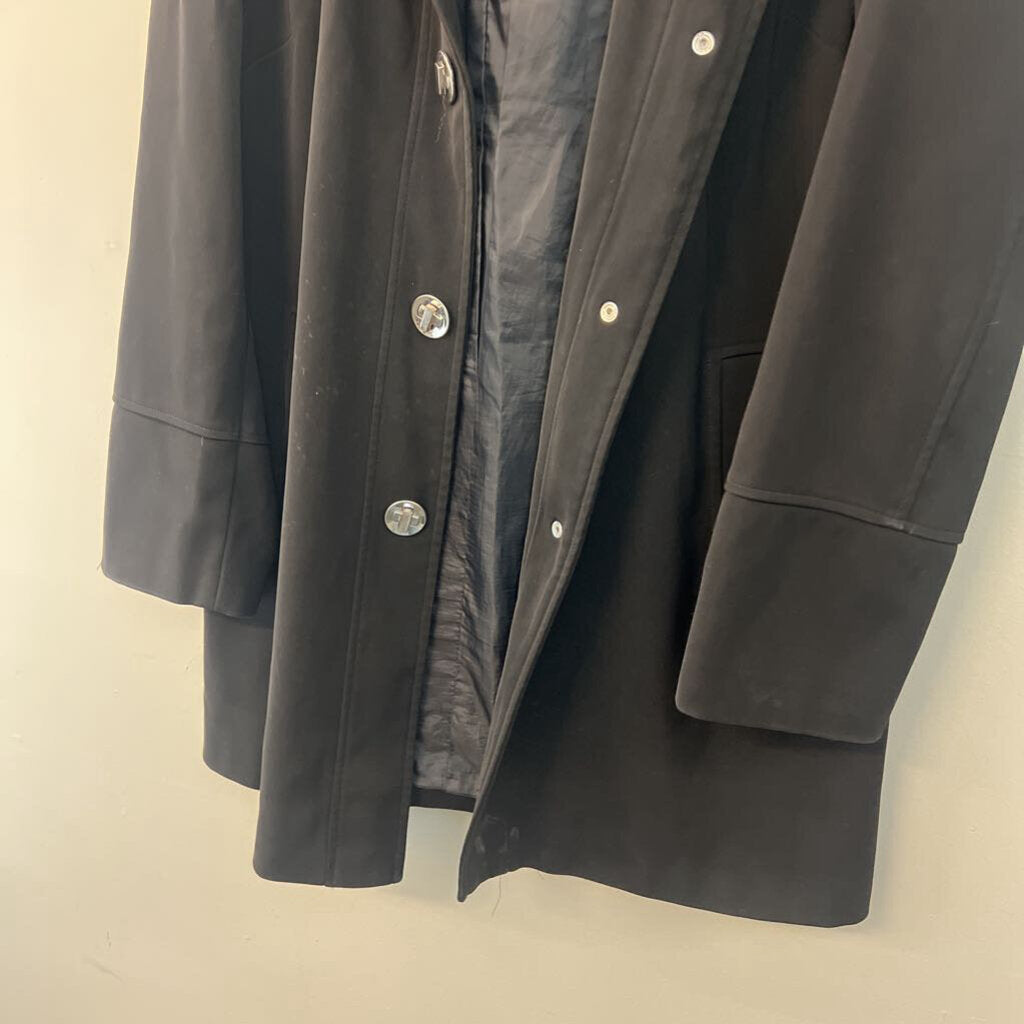 London Fog Black Long Jacket Large