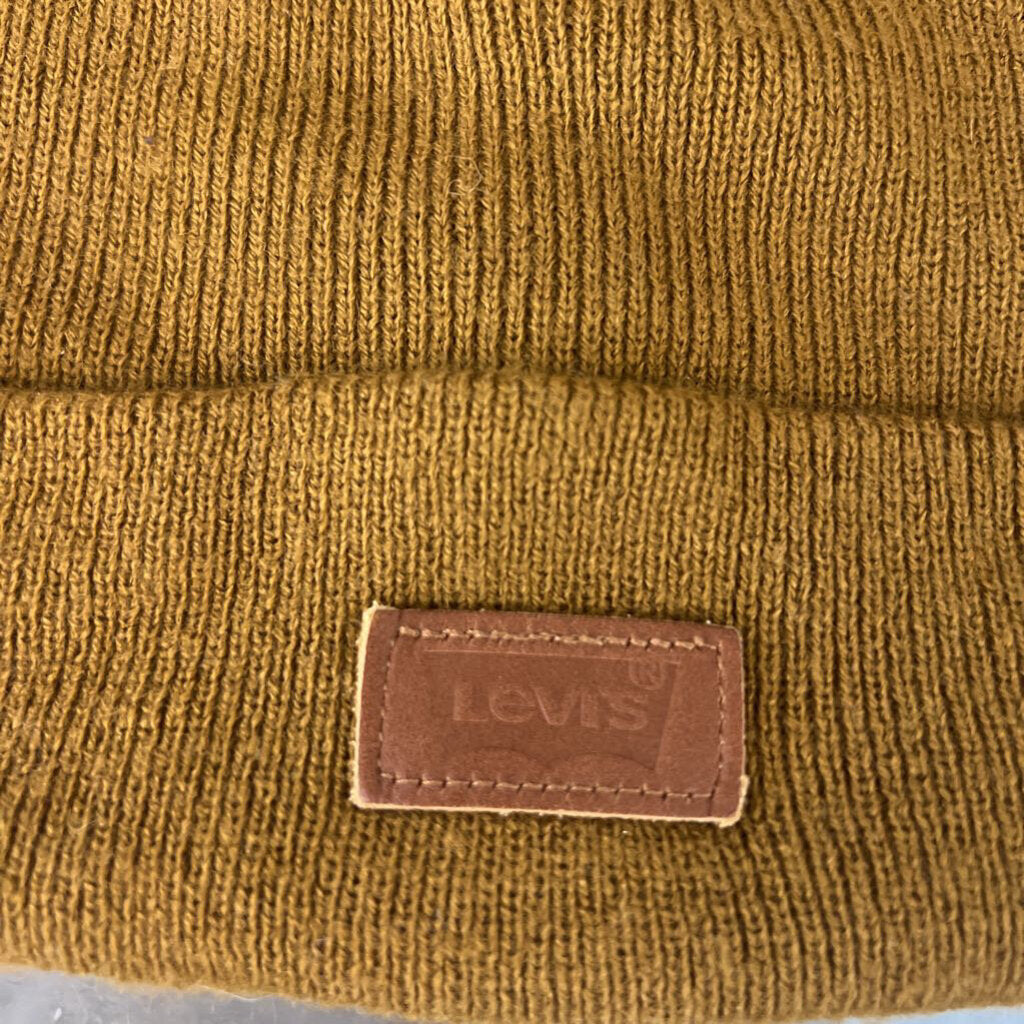 Levi Brown Knit Beanie Hat