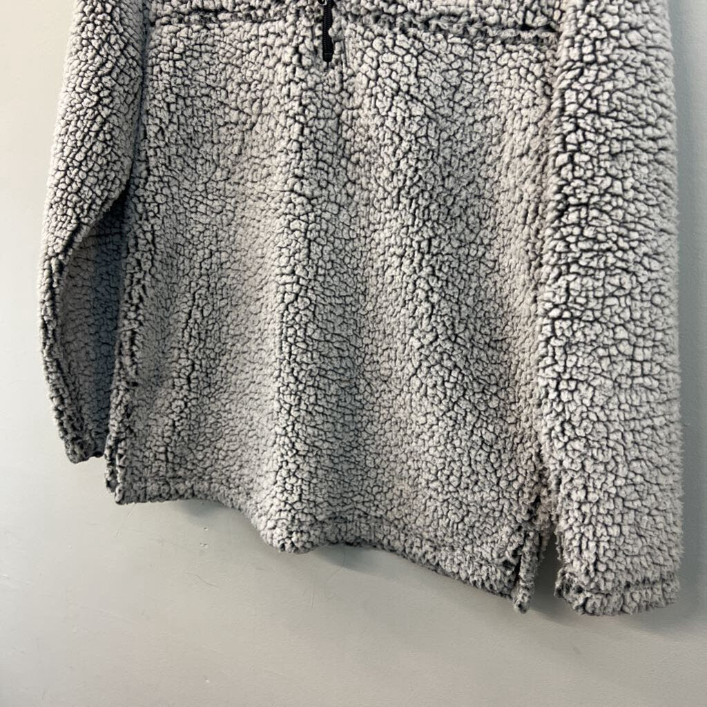 Boxercraft White/ Black Sherpa Quarter Zip Virginia Tech Pullover Small