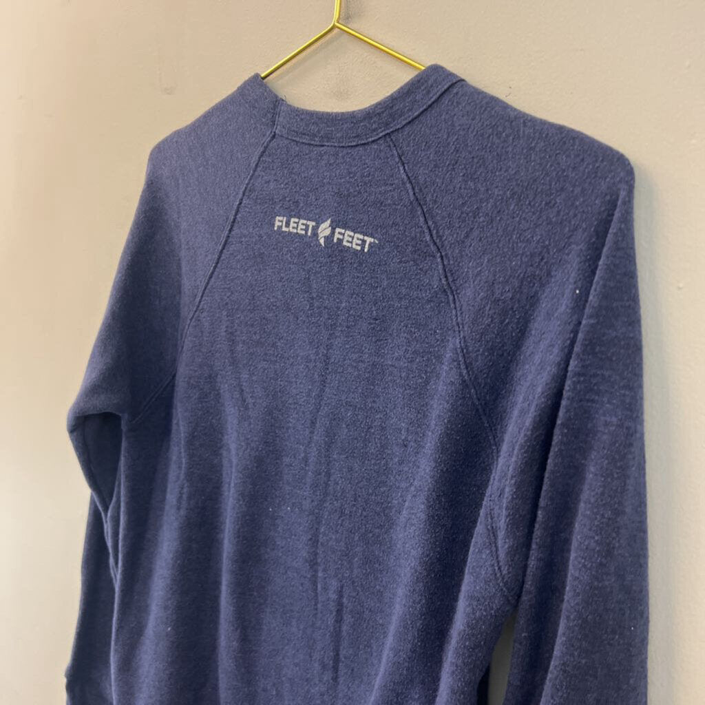 Canvas Blue Spread Kindness Long Sleeve Pullover Small