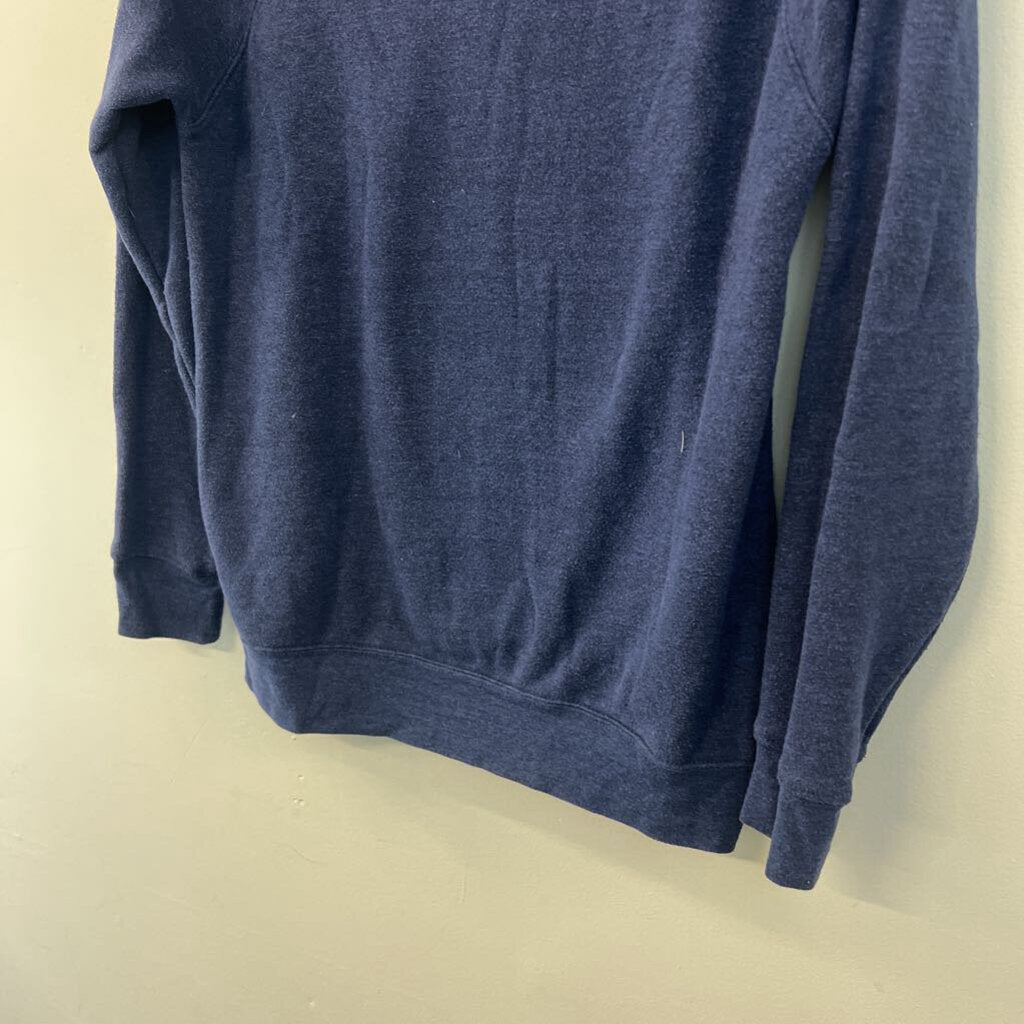 Canvas Blue Spread Kindness Long Sleeve Pullover Small