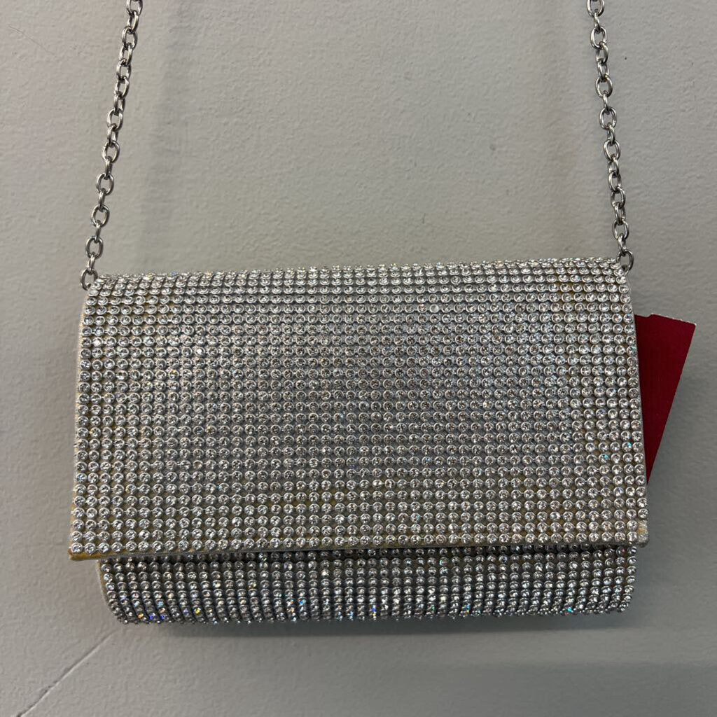 Silver Rhinestone Crossbody Purse