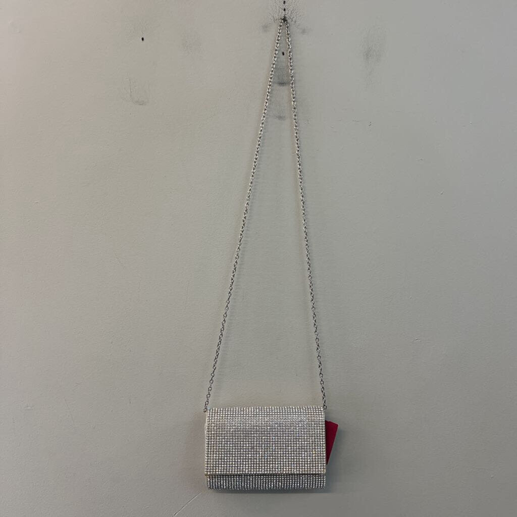 Silver Rhinestone Crossbody Purse