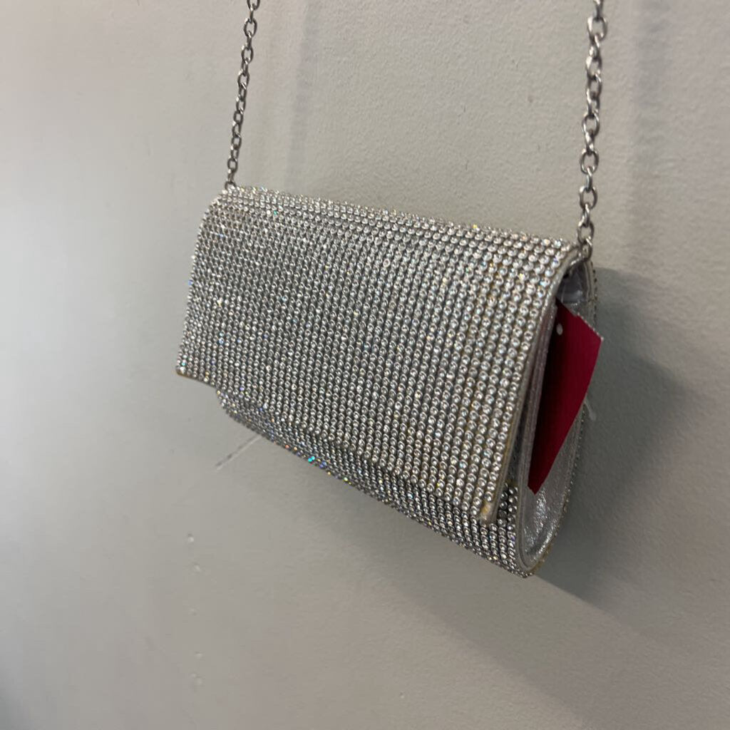 Silver Rhinestone Crossbody Purse