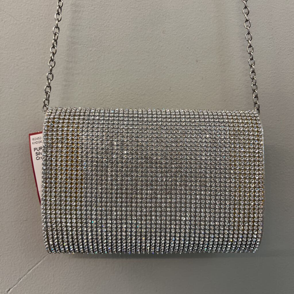 Silver Rhinestone Crossbody Purse
