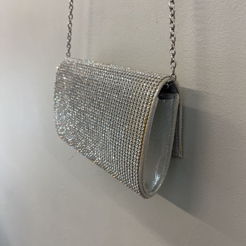 Silver Rhinestone Crossbody Purse