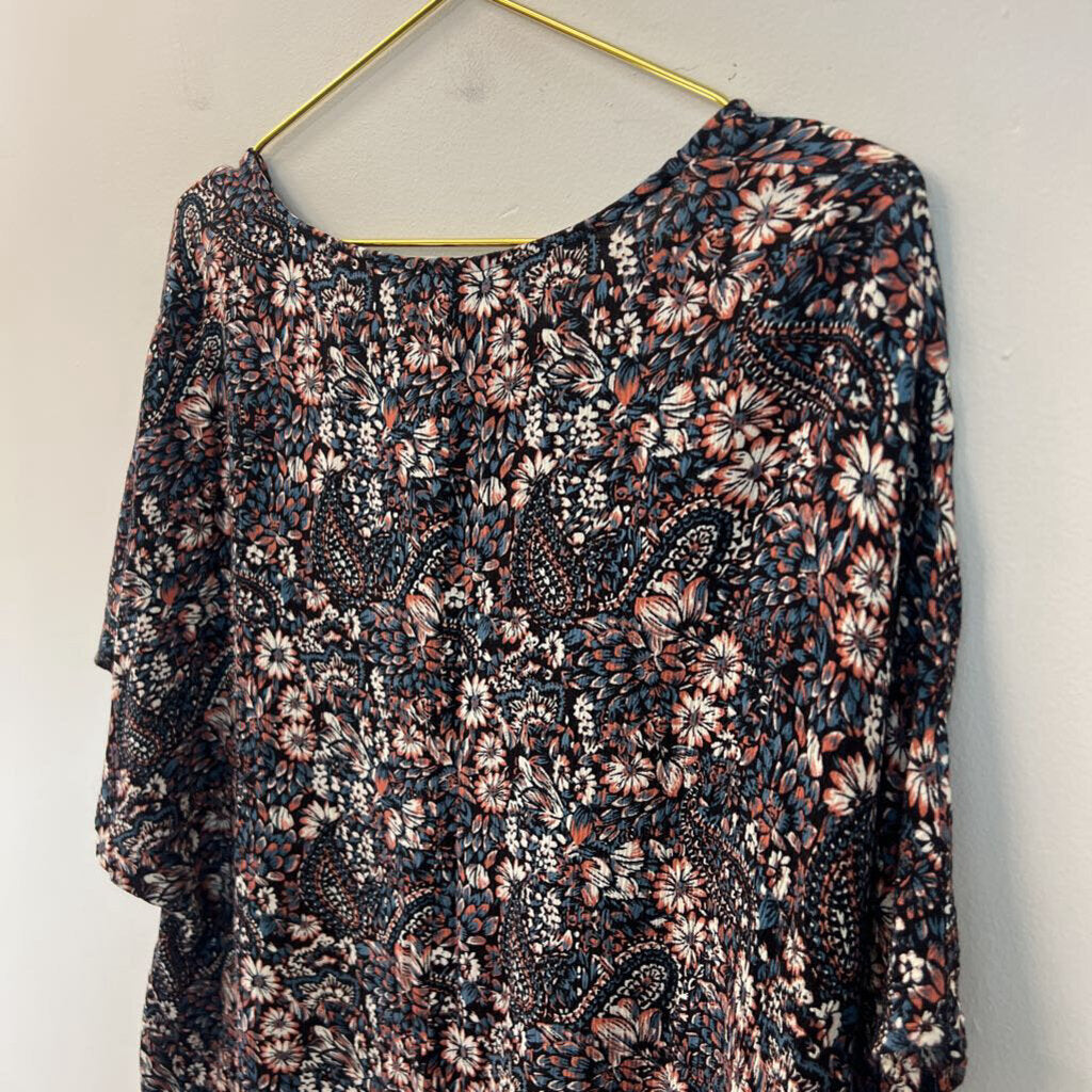 Day Trip Black/ Multi Print Long Sleeve Top Extra Large