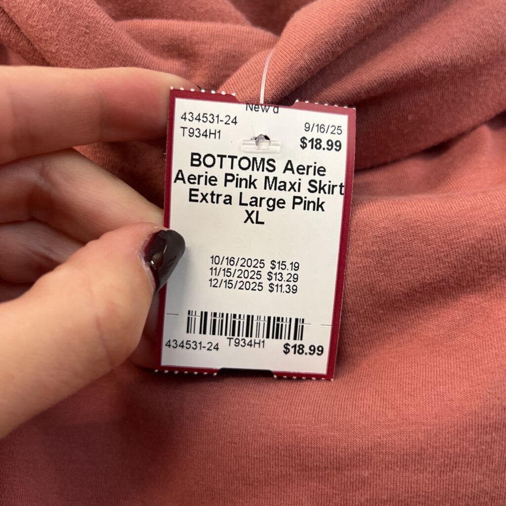 Aerie Pink Maxi Skirt Extra Large