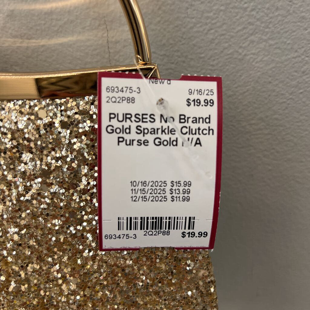 Gold Sparkle Clutch Purse