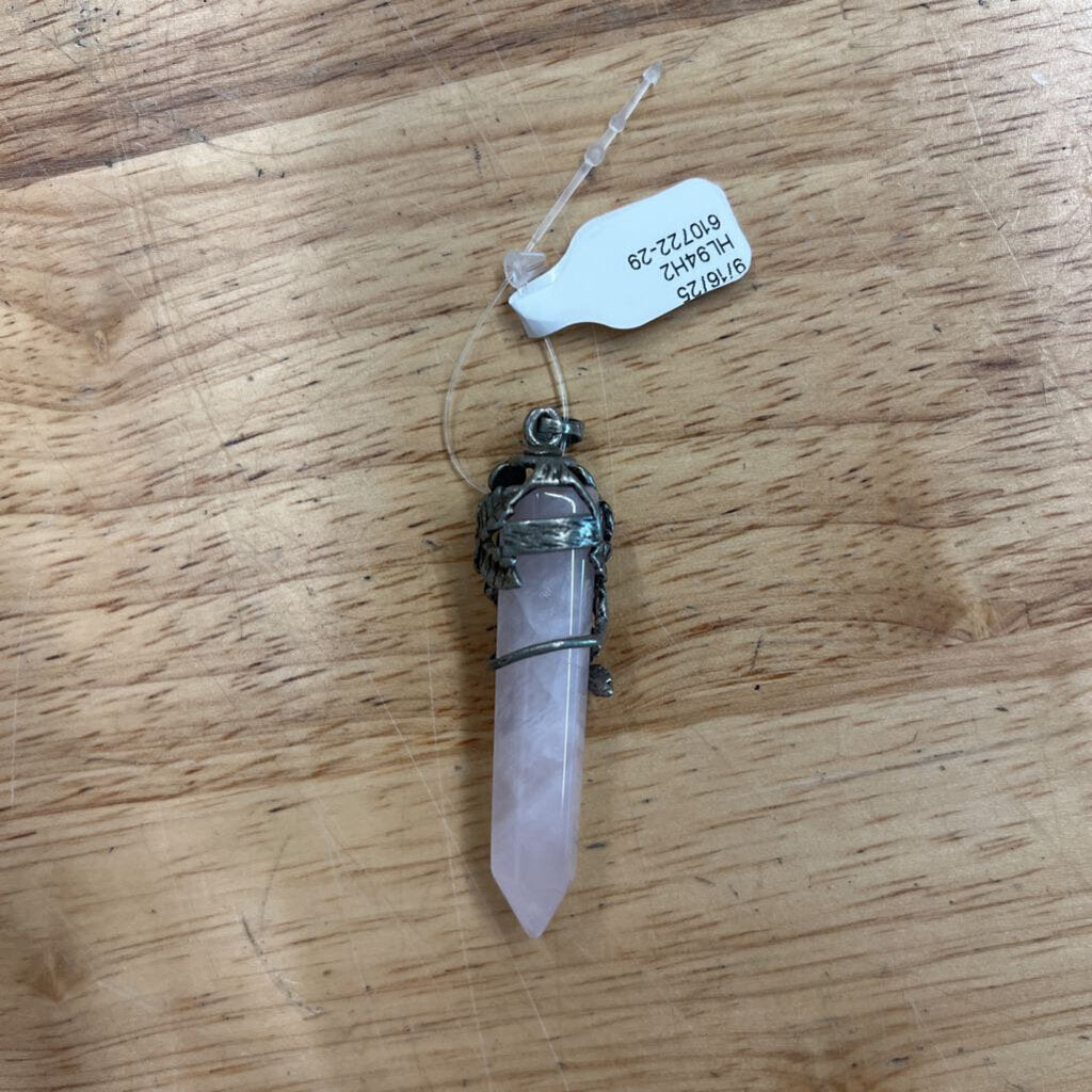 Silver/ Pink Stone Pendant