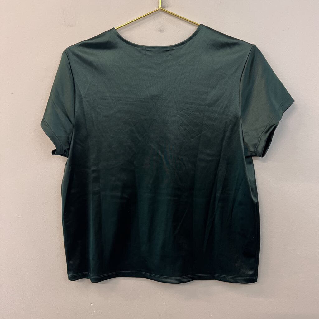 Banana Republic Green Silky Short Sleeve Top Small