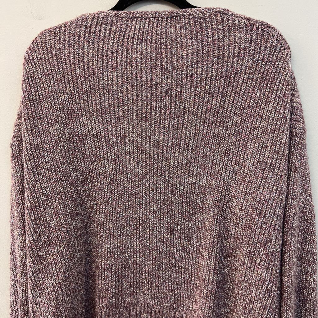 Michael Stars Purple Knit Long Sleeve Sweater Top Small