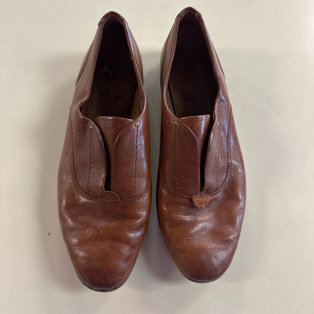 Frye Brown Leather Terri Slip On Shoes 7.5