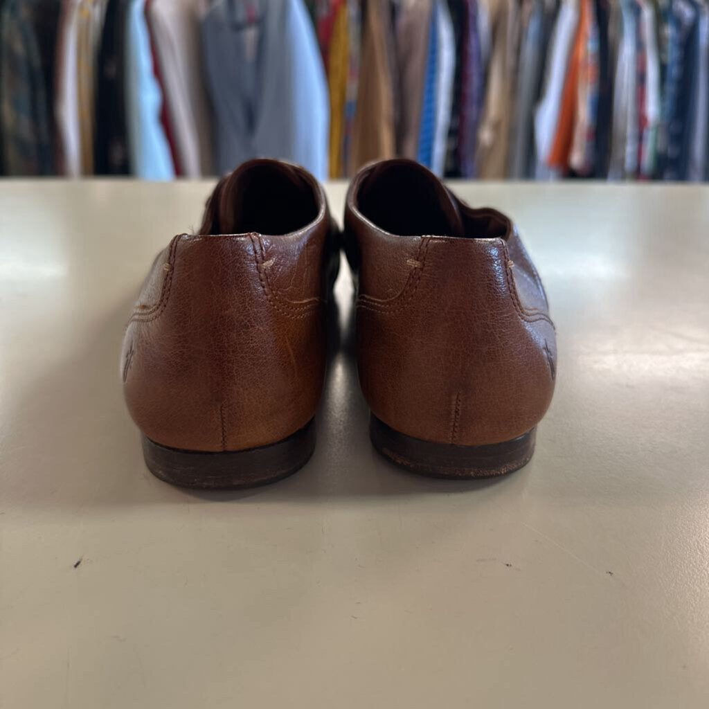 Frye Brown Leather Terri Slip On Shoes 7.5