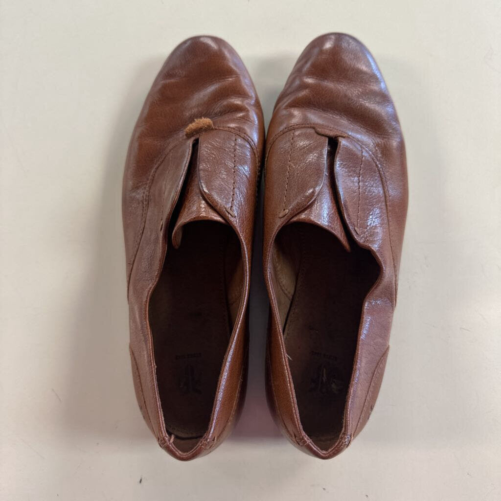 Frye Brown Leather Terri Slip On Shoes 7.5