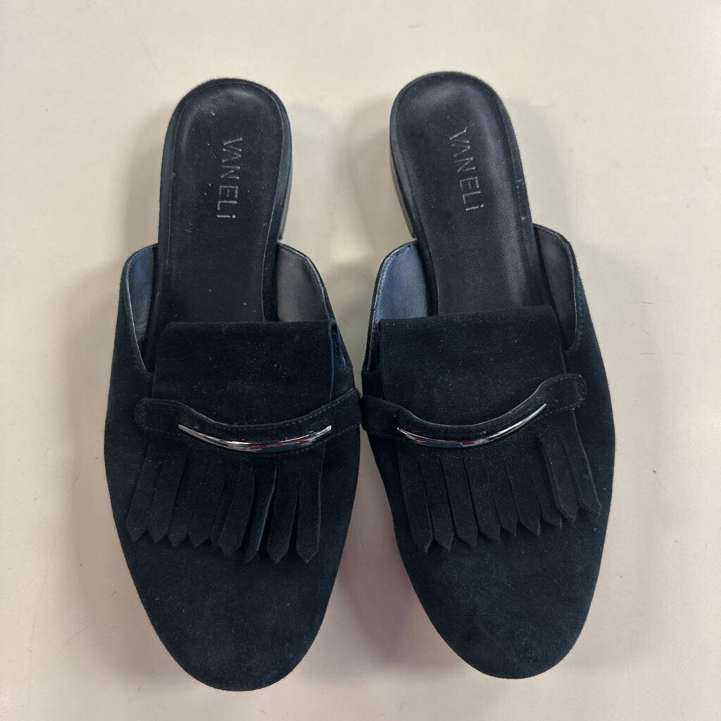 Vaneli Black Suede Weslia Mules 8.5