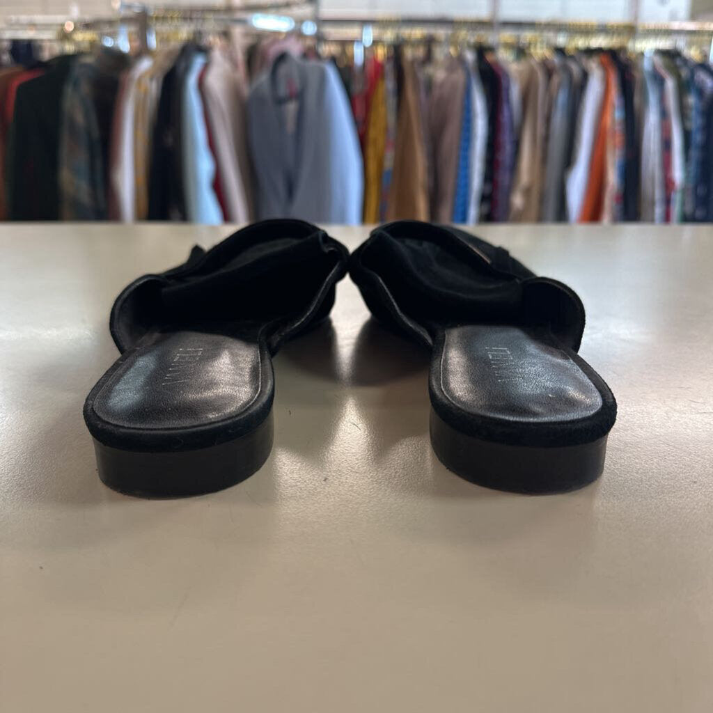 Vaneli Black Suede Weslia Mules 8.5