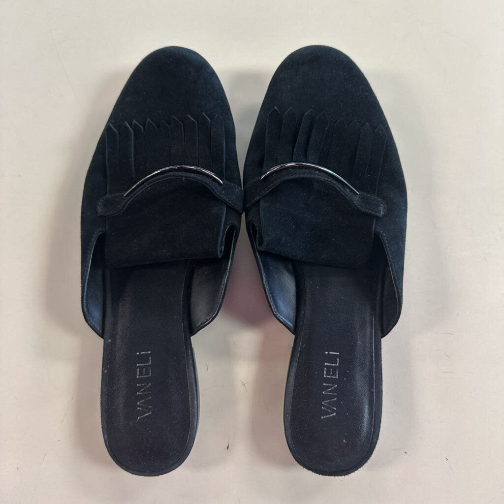 Vaneli Black Suede Weslia Mules 8.5