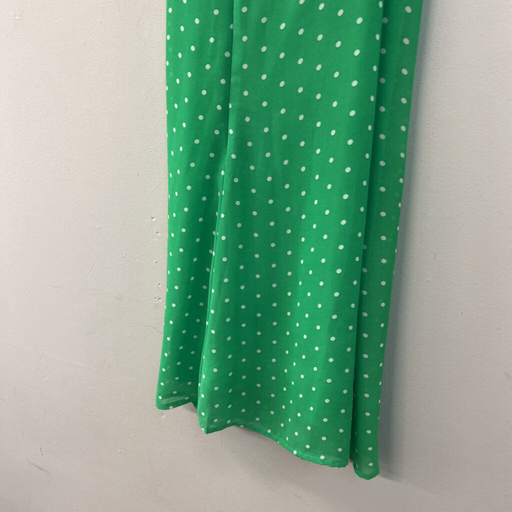 Tulle Green/ White Polka Dot Dress Small